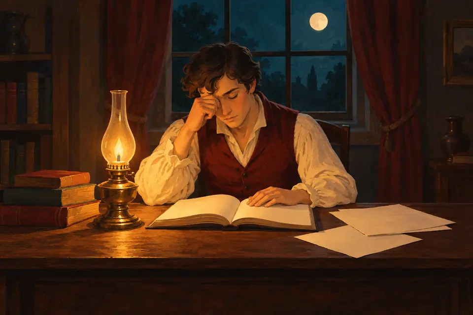 Picture showing the meaning of burn the midnight oil