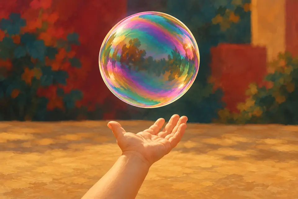 Picture showing the meaning of iridescent