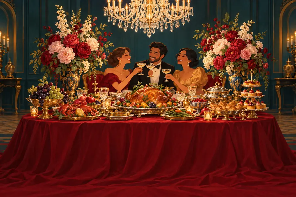 Picture showing the meaning of lavish