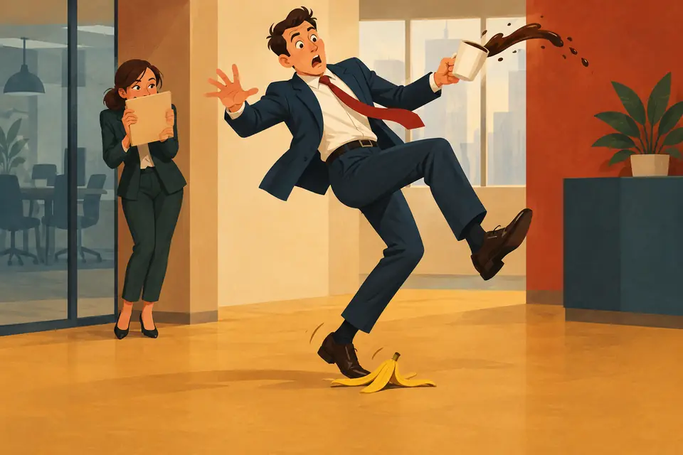 Picture showing the meaning of schadenfreude