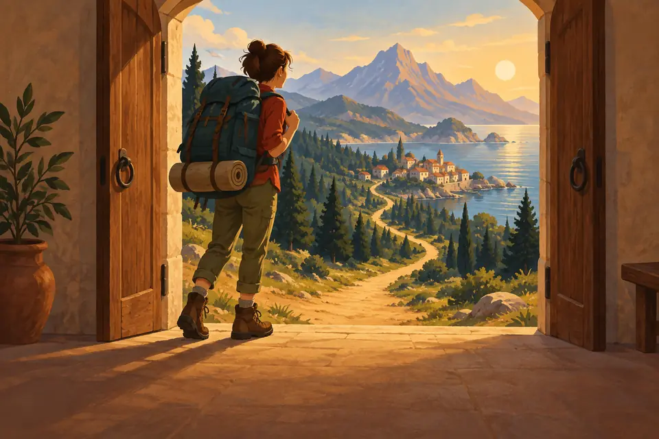 Picture showing the meaning of wanderlust