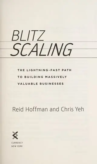 Cover of Blitzscaling